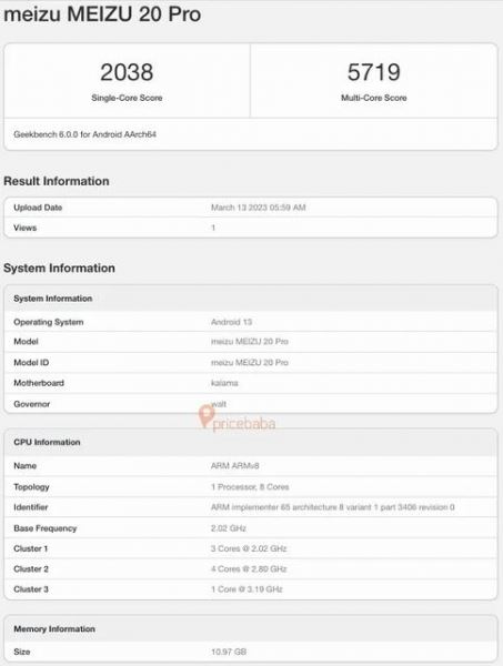 <br />
							Meizu 20 и Meizu 20 Pro побили рекорд ASUS ROG Phone 7D в Geekbench<br />
						
