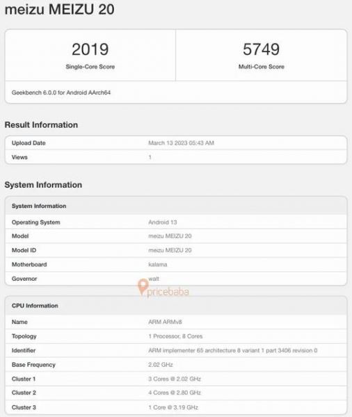 <br />
							Meizu 20 и Meizu 20 Pro побили рекорд ASUS ROG Phone 7D в Geekbench<br />
						