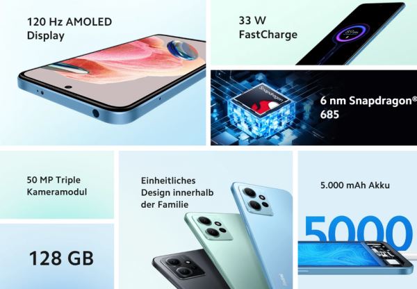 <br />
							Redmi Note 12 4G – Snapdragon 685, 50-МП камера, 120-Гц дисплей AMOLED и MIUI 14 на Android 13 по цене от €230<br />
						